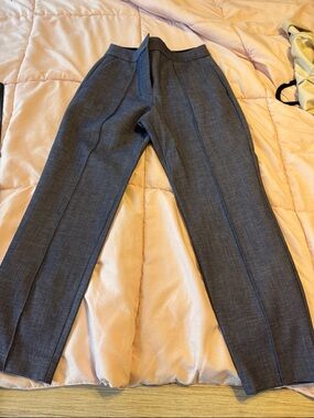 Express Gray Cropped Dress Pants